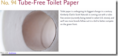 Tube-free toilet paper